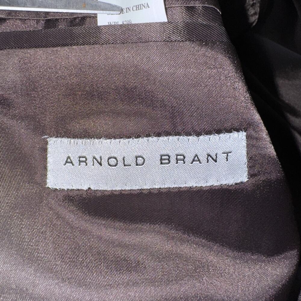 Mens Arnold Brant Cashmere Blazer Chocolate Brown Casual 3 Button 44 Long - Picture 3 of 10